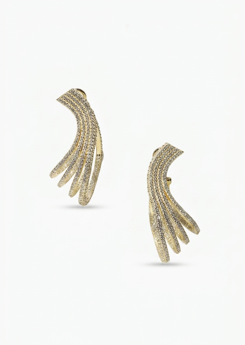 Boucles vague bridale- Or jaune