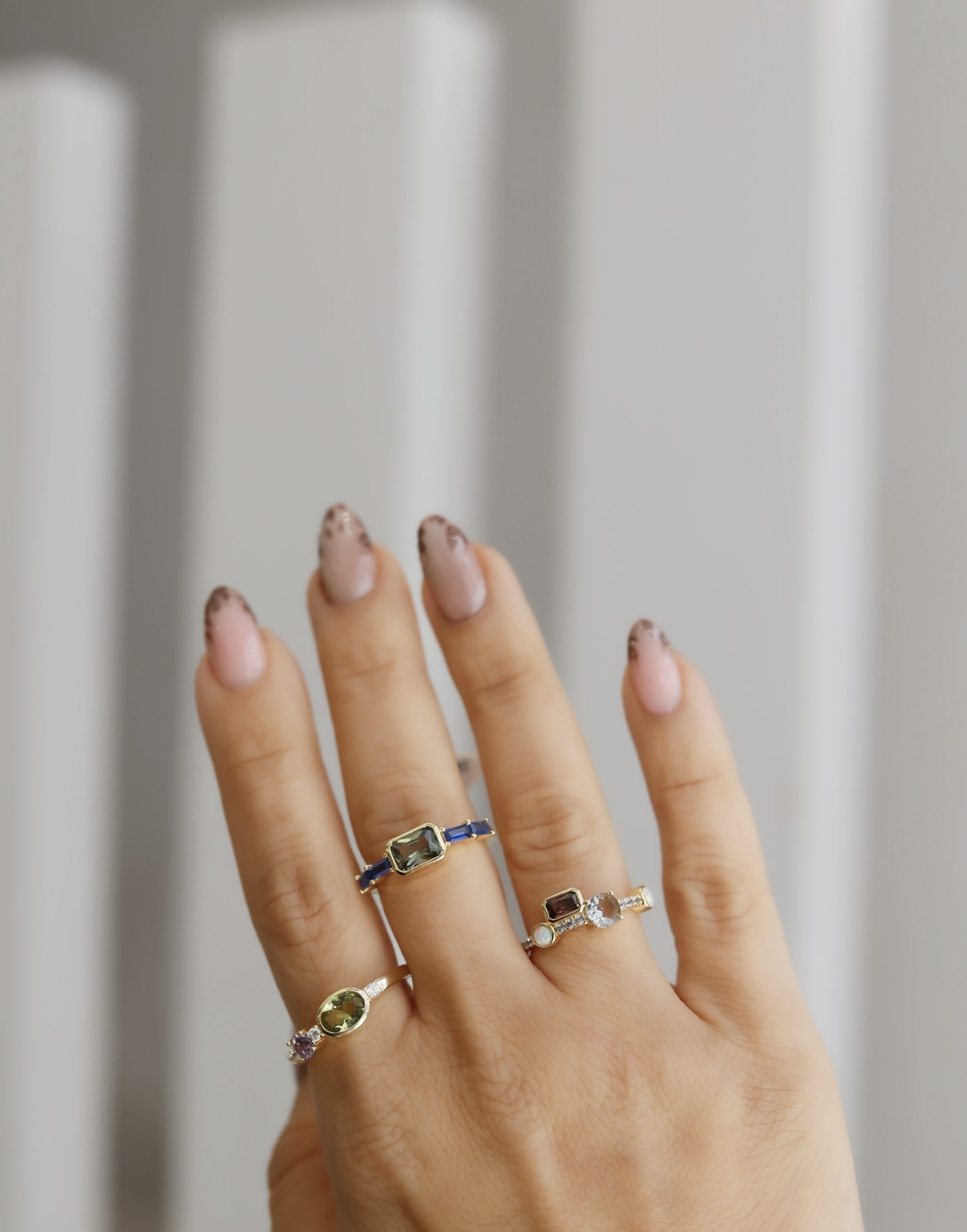 bague L.A mini stones bleu - bague L.A mini stones perido - bague mini stones lava