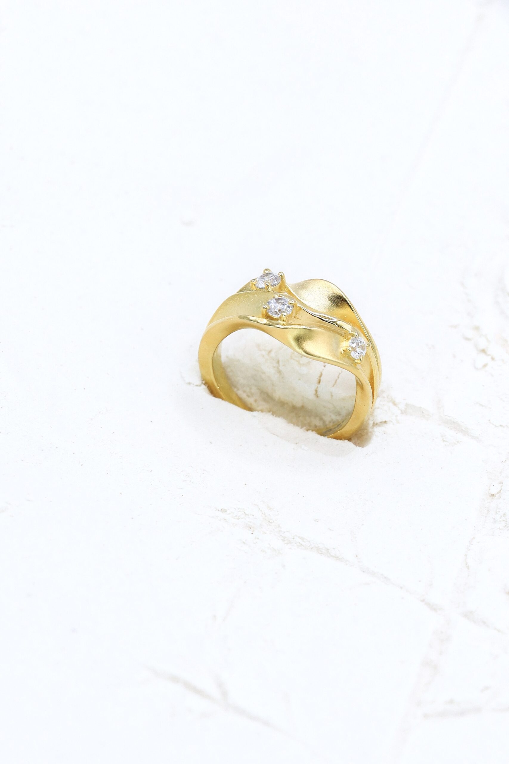 BAGUE MATTE PAVÉ