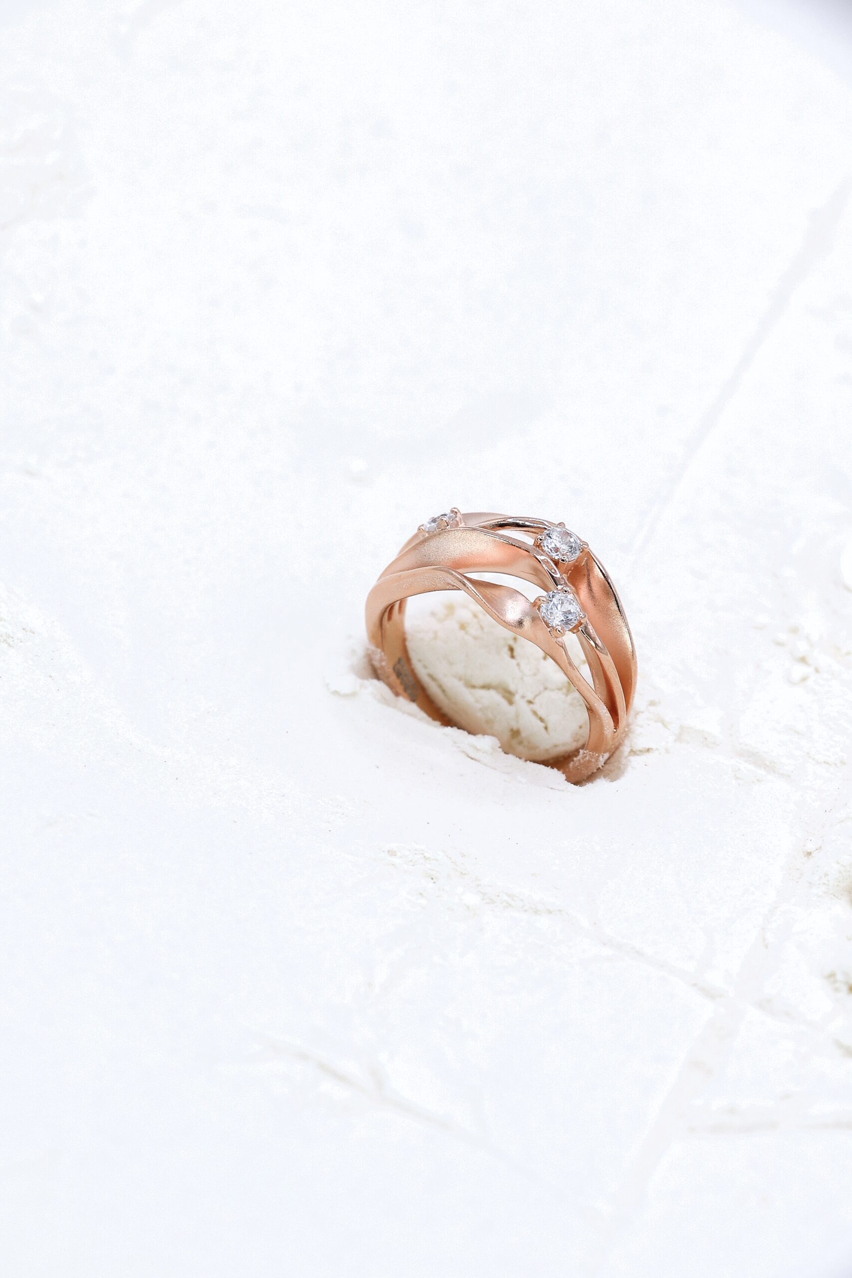 BAGUE MATTE PAVÉ