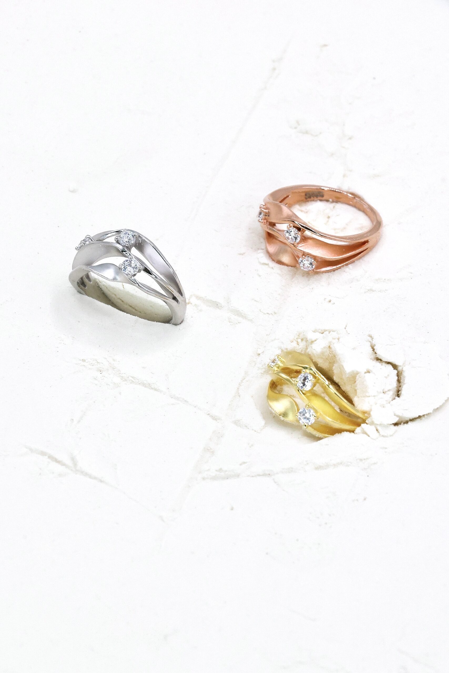 BAGUE MATTE PAVÉ