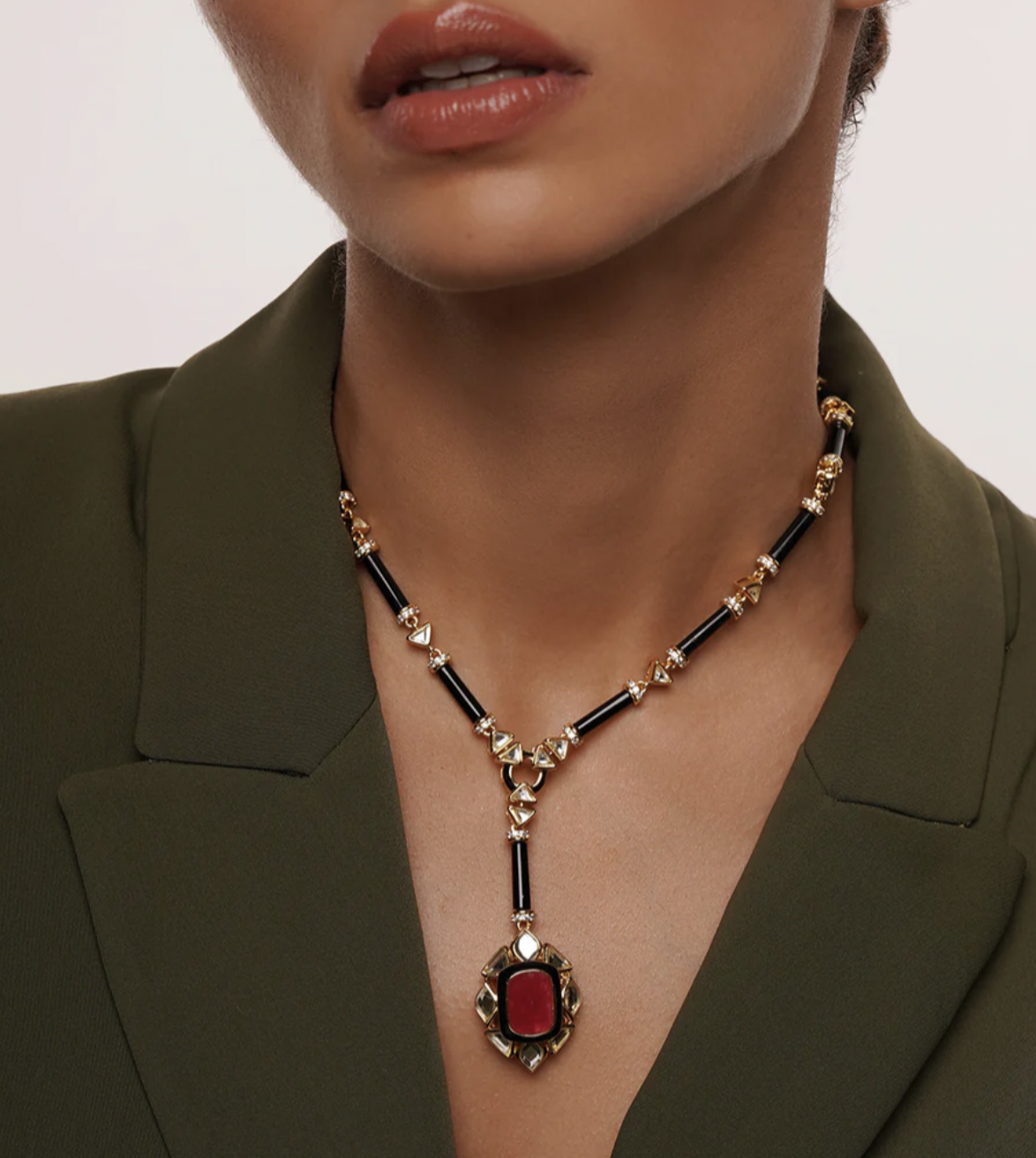BEGUM HAUTE EVERPINK DROP NECKLACE