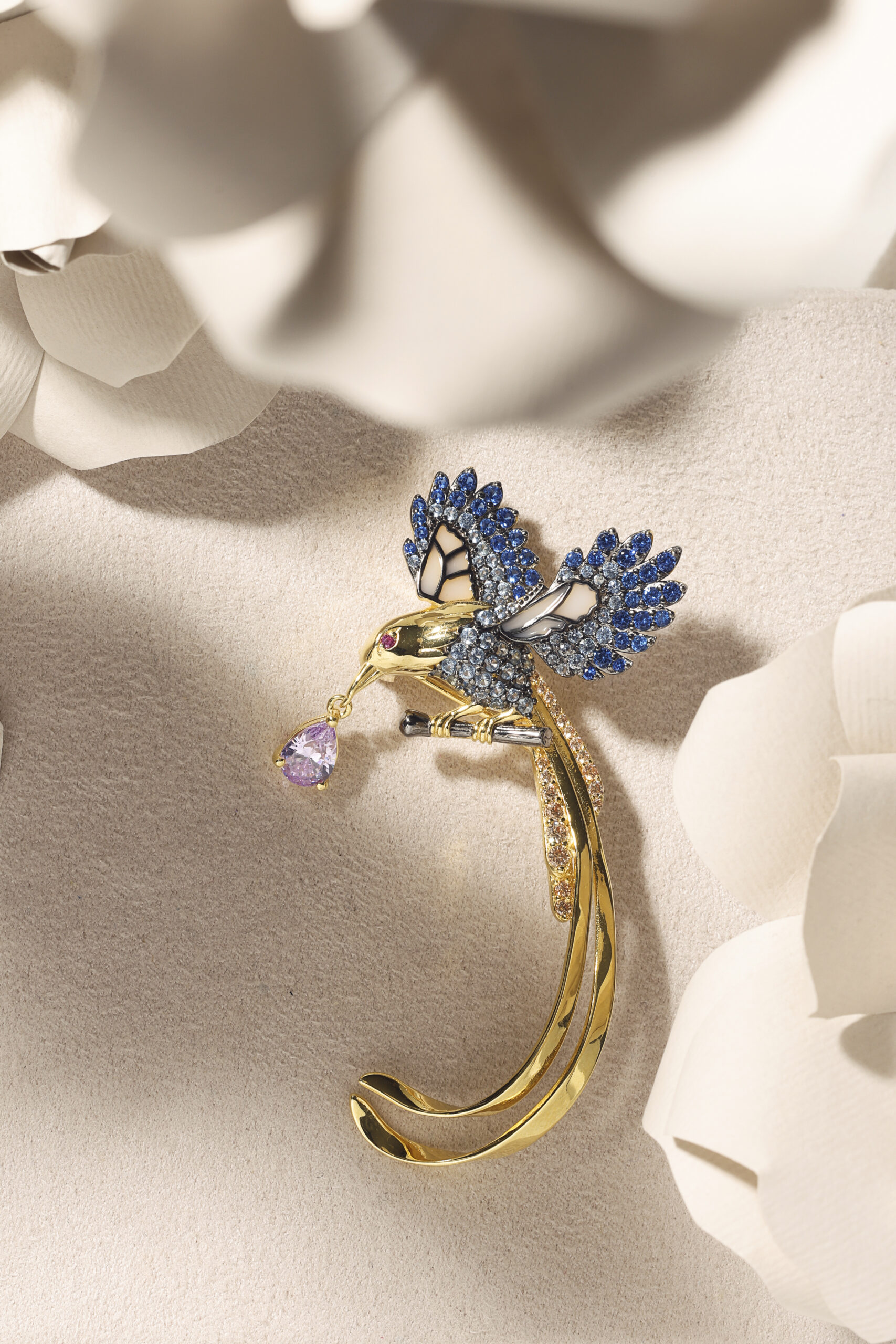 Broche Salva bird pending Amethiste ( 1)