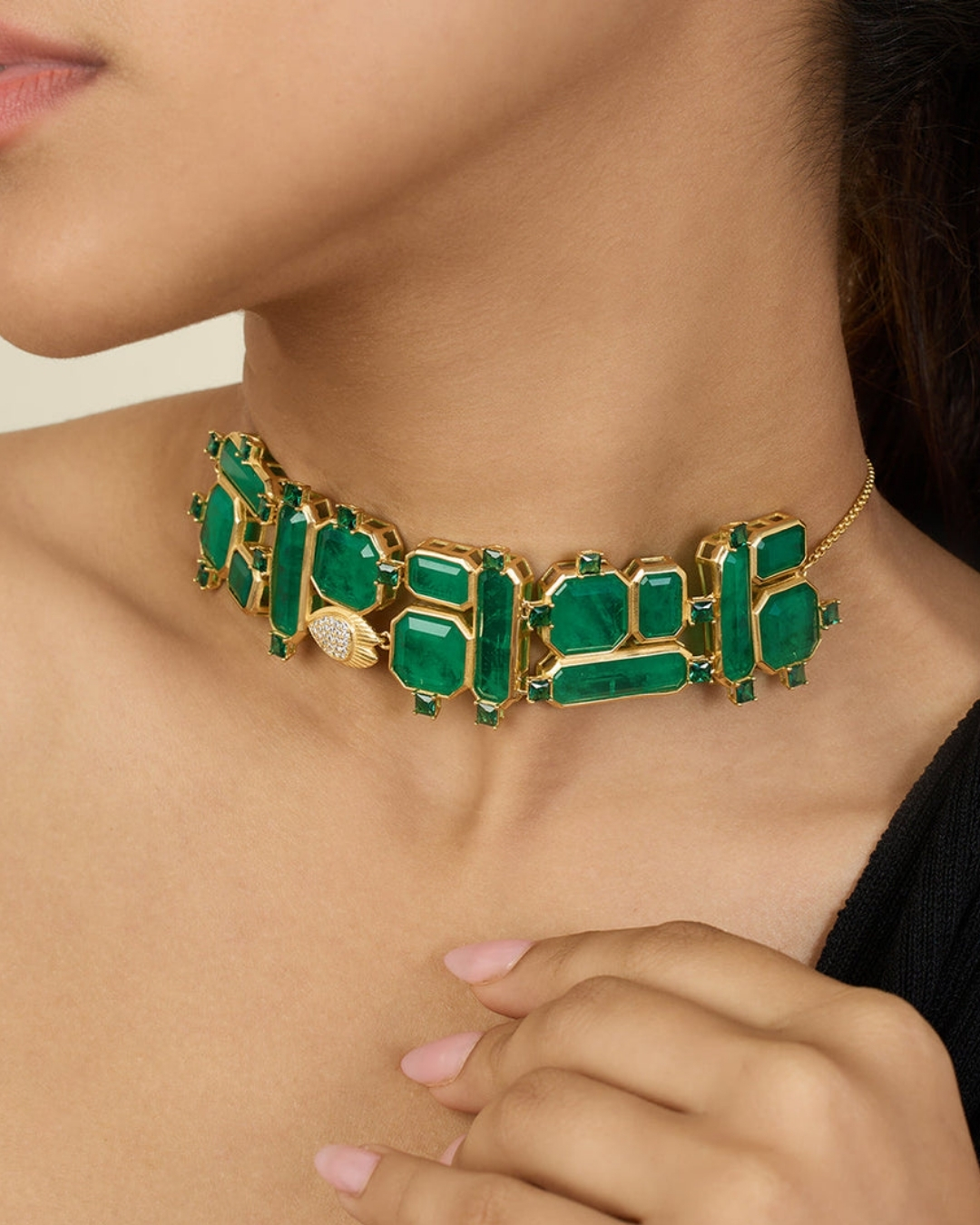 COLLIER JAYP ISHARYA GREEN EMERAUDE 1