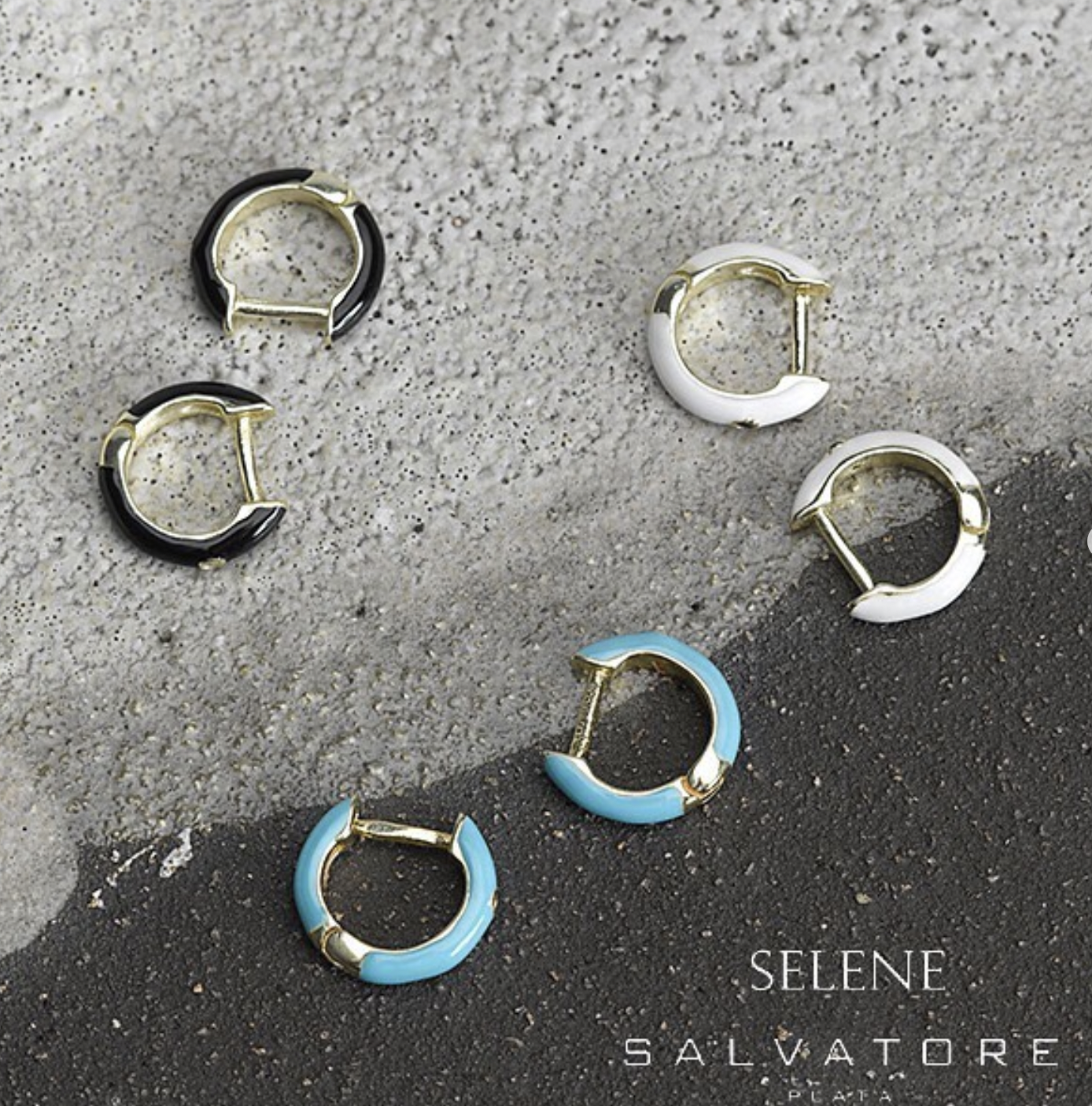 MINI CRÉOLE SELENE ÉMAILLÉE ONE DIAMS 1